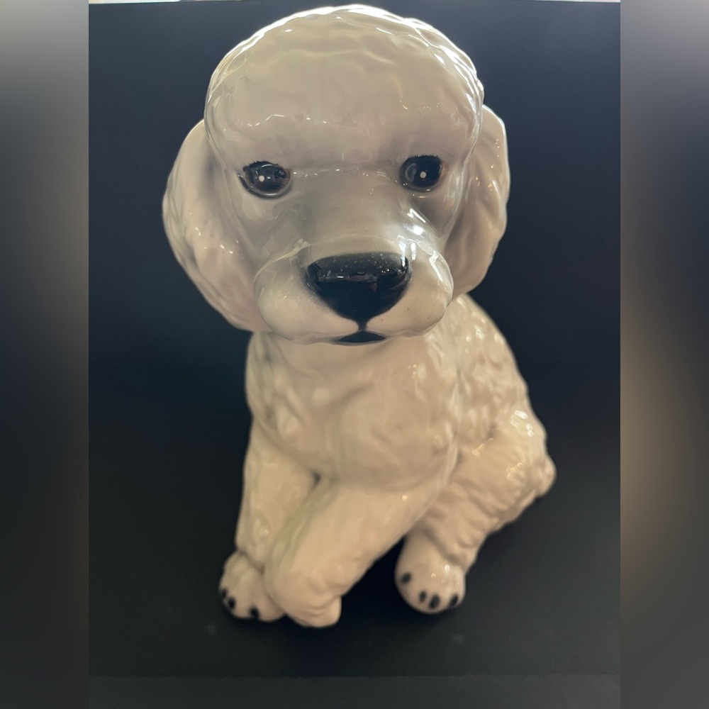 Intrada White Poodle Dog Large 12” Figurine Statue